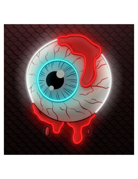 Cartel de Neón LED Ojo Sangriento Vital Neon 58.4x45.7cm Cartel de Neón LED Ojo Sangriento Vital Neon 58.4x45.7cm