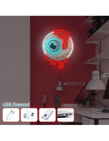 Cartel de Neón LED Ojo Sangriento Vital Neon 58.4x45.7cm