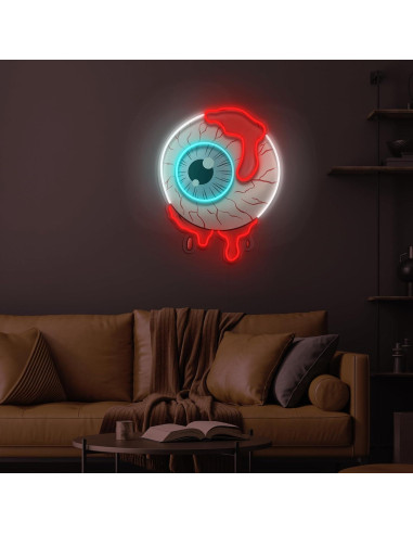 Cartel de Neón LED Ojo Sangriento Vital Neon 58.4x45.7cm