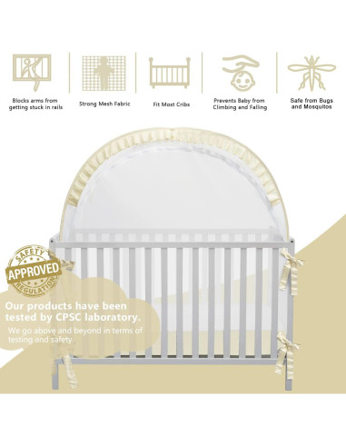 Carpa de Seguridad para Bebés L RUNNZER Beige 1.4x0.7 m