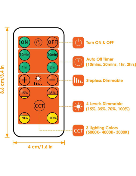 Luz de Lectura Montada en Pared LED ENUOTEK 5W 500Lm Control Remoto Luz de Lectura Montada en Pared LED ENUOTEK 5W 500Lm Control Remoto