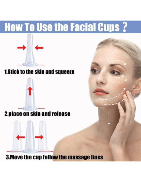 Juego de Ventosas de Silicona MAFLY para Masaje Facial y Corporal Juego de Ventosas de Silicona MAFLY para Masaje Facial y Corporal