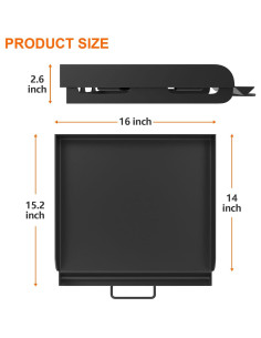 Plancha de Acero al Carbono MixRBBQ 14" x 16" con Bolsa 2