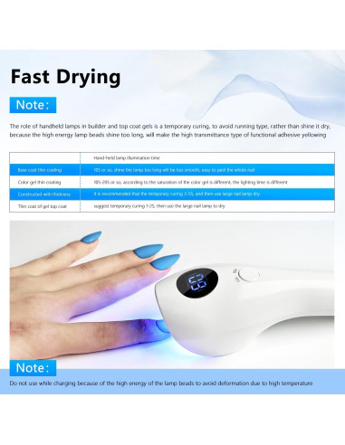 Lámpara UV de Mano JODSONE Recargable con Pantalla LED