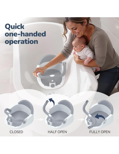Asiento de Baño Antideslizante TOSGN para Bebés 6-24 Meses
