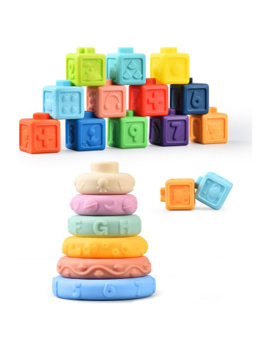 Juguetes Montessori SeventhDuck 2 en 1 para Bebés 0-6 Meses