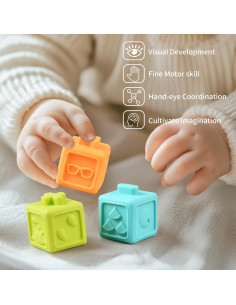 Juguetes Montessori SeventhDuck 2 en 1 para Bebés 0-6 Meses 2