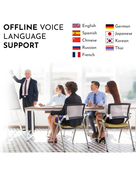 Auriculares de Traducción AI KojinTora Inalámbricos Bluetooth Negro Auriculares de Traducción AI KojinTora Inalámbricos Bluetooth Negro