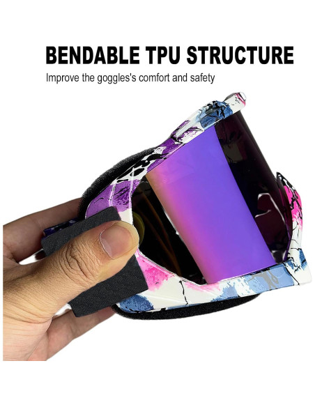 Gafas de Esquí Motocross Immoono OTG Anti UV para Mujeres y Niñas Gafas de Esquí Motocross Immoono OTG Anti UV para Mujeres y Niñas
