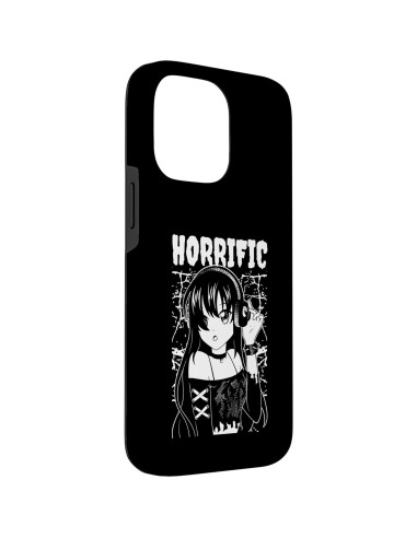 Funda para iPhone 14 Pro Max Anime Oscuro con Auriculares