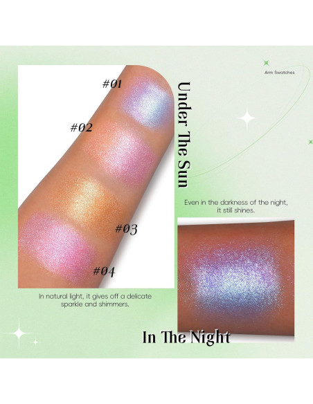 Paleta de Iluminador Facial HOSAILY Multicromo 25g Paleta de Iluminador Facial HOSAILY Multicromo 25g