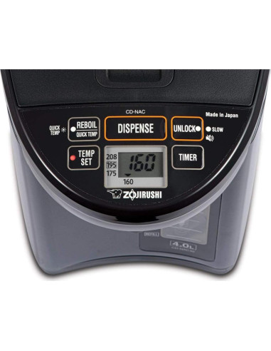 Zojirushi Calentador de Agua 4L y Olla Arrocera 1L Negro