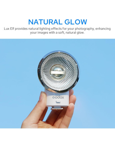 Flash Godox Lux Elf para Cámara - GN6, 6000K-1200K, Mini Speedlight