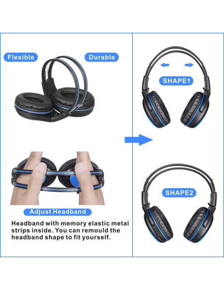 Auriculares Inalámbricos IR Simolio SM-562B1 para DVD de Coche Auriculares Inalámbricos IR Simolio SM-562B1 para DVD de Coche