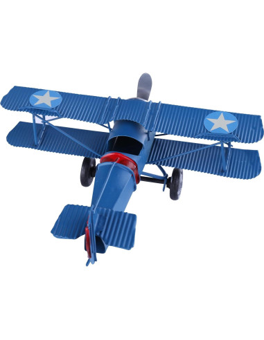 Modelo de avión biplano vintage Berry President 16.5x13.5cm