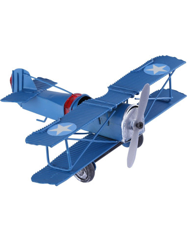 Modelo de avión biplano vintage Berry President 16.5x13.5cm