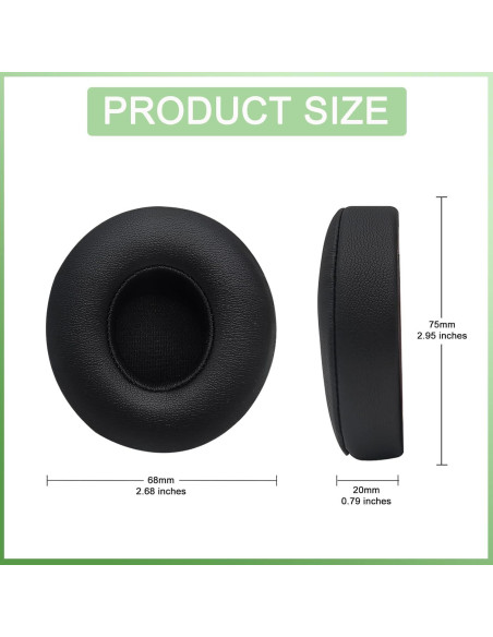Almohadillas de Repuesto para Auriculares Beats Solo2 y 3 - Negro Almohadillas de Repuesto para Auriculares Beats Solo2 y 3 - Negro