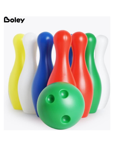 Juego de Bolos para Niños Boley - 12 Piezas Multicolor