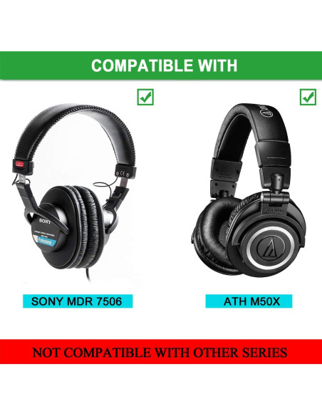 Almohadillas de Reemplazo Audio-Technica ATH M50X M40X M30X M20X Almohadillas de Reemplazo Audio-Technica ATH M50X M40X M30X M20X