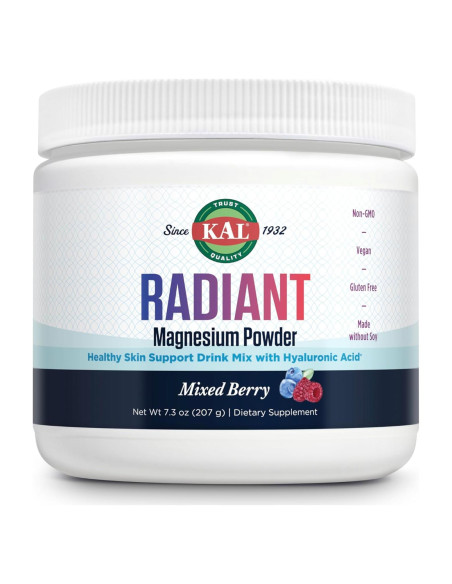 KAL Polvo Radiante de Magnesio 207g - Sabor Frutas Mixtas KAL Polvo Radiante de Magnesio 207g - Sabor Frutas Mixtas