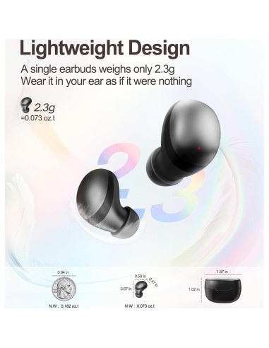 Auriculares Inalámbricos Bluetooth Mini para Dormir - Negro