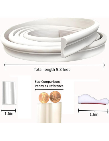 Moldura Autoadhesiva Flexible ZHIVEZEN 2.99m x 4.06cm Blanca