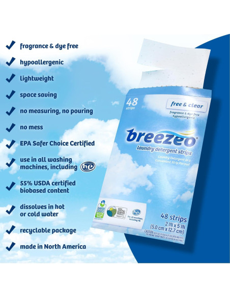 Detergente para Ropa en Tiras Cleanfinity 48 Unidades Libre y Claro Detergente para Ropa en Tiras Cleanfinity 48 Unidades Libre y Claro