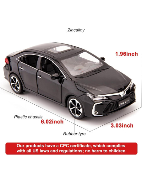Coche de Juguete BDTCTK Corolla 1:32 Retroceso Sonido Luz Coche de Juguete BDTCTK Corolla 1:32 Retroceso Sonido Luz