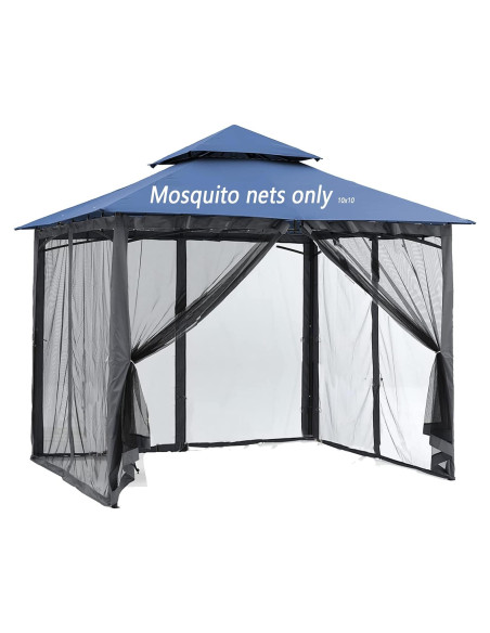 Mosquitero de Reemplazo SOOSPE-MZ 3.05m x 3.05m Negro Mosquitero de Reemplazo SOOSPE-MZ 3.05m x 3.05m Negro