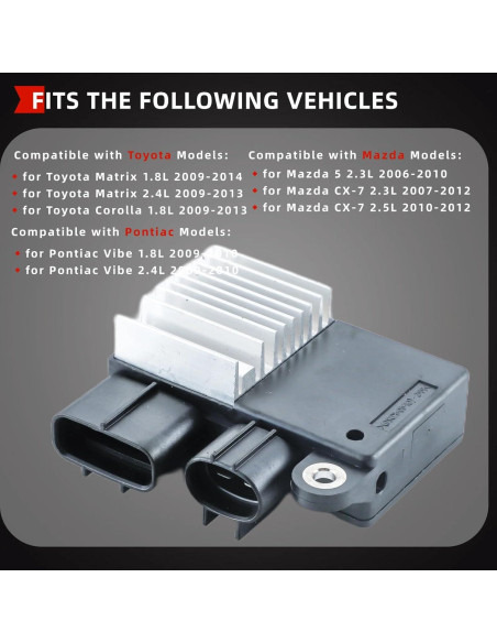 Módulo de Control Ventilador FRELINARROW KZQ-FT-003 Compatible Toyota Corolla 2009-2013 Módulo de Control Ventilador FRELINARROW KZQ-FT-003 Compatible Toyota Corolla 2009-2013