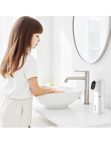 Dispensador de Jabón Automático Wladipw 320ml Blanco Recargable