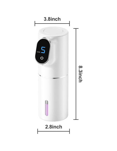 Dispensador de Jabón Automático Wladipw 320ml Blanco Recargable Dispensador de Jabón Automático Wladipw 320ml Blanco Recargable
