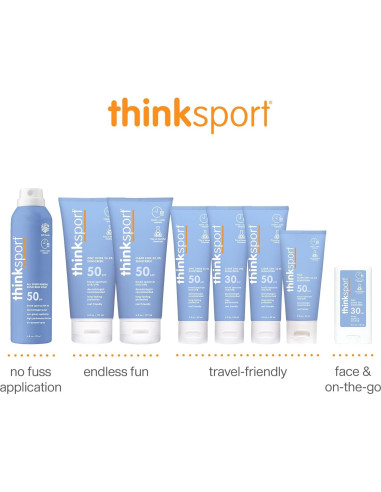 Spray Protector Solar Thinksport SPF 50 Mineral 180ml Resistente Agua