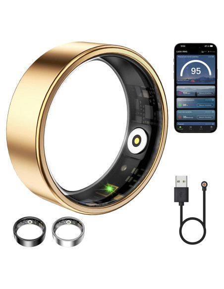 Anillo Inteligente WNRTSA Oro 8, Monitoreo Salud y Fitness Anillo Inteligente WNRTSA Oro 8, Monitoreo Salud y Fitness