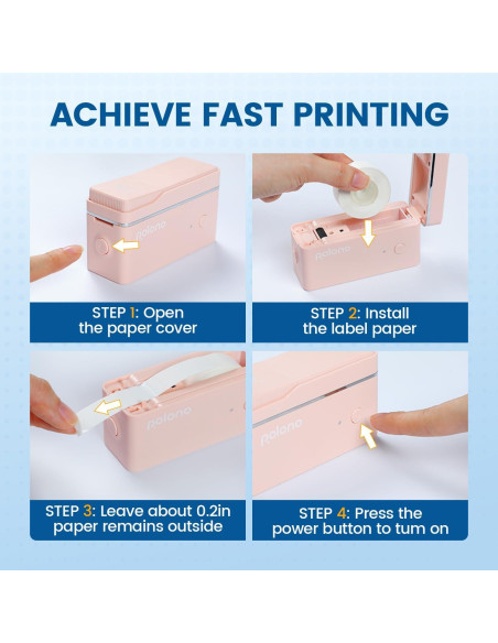 Impresora de Etiquetas POLONO P31S Térmica Mini Rosa Impresora de Etiquetas POLONO P31S Térmica Mini Rosa
