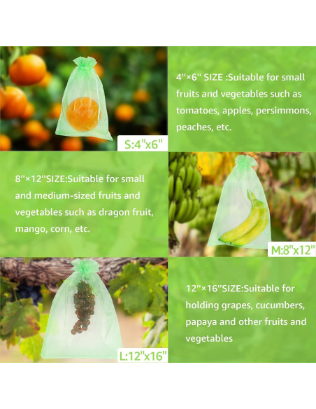 Bolsas de Protección para Frutas MIXC 20x30cm - 50 Pcs Bolsas de Protección para Frutas MIXC 20x30cm - 50 Pcs