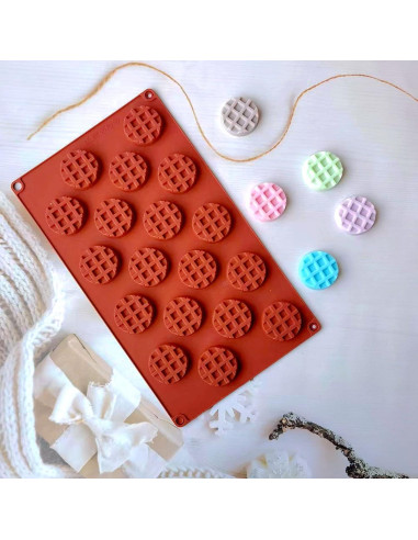 Juego de Moldes de Silicona para Waffles Gasusen 2 Piezas