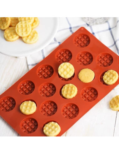 Juego de Moldes de Silicona para Waffles Gasusen 2 Piezas