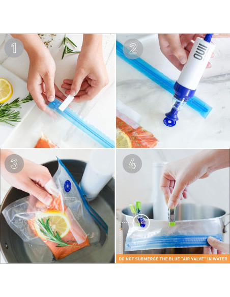 Bolsas Sous Vide OUII - Kit de 20 Piezas Reutilizables Bolsas Sous Vide OUII - Kit de 20 Piezas Reutilizables