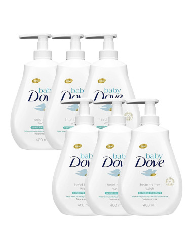 Jabón Líquido para Bebés Dove 400 ml - Paquete de 6 Unidades