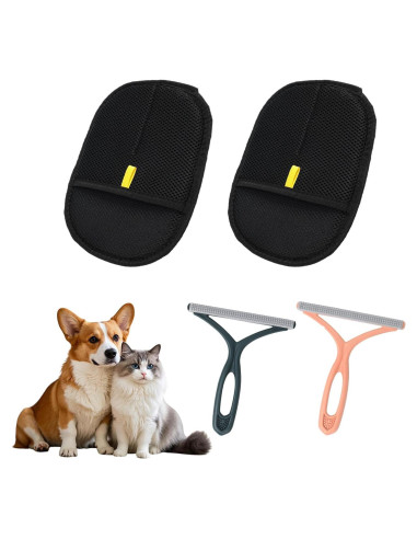 Guantes para Remover Pelo de Mascotas Boweifurniture - 2 Pares