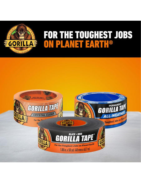 Cinta Ducto Gorilla Negra 4.57 cm x 45.72 m - Resistente Todo Clima Cinta Ducto Gorilla Negra 4.57 cm x 45.72 m - Resistente Todo Clima