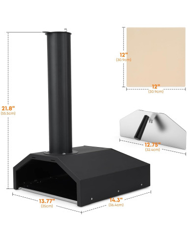 Horno de Pizza Exterior Stanbroil 35x36.3 cm Leña