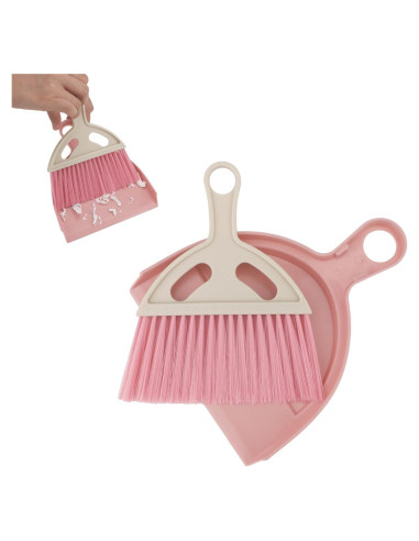 Juego de Escoba y Recogedor Portátil Brosay Rosa 1 Pcs