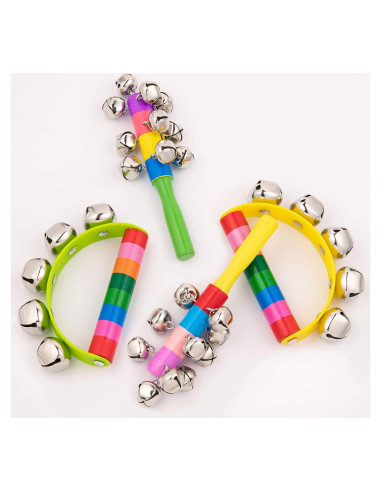 Campanas de Mano Whaline 4pcs de Madera para Niños