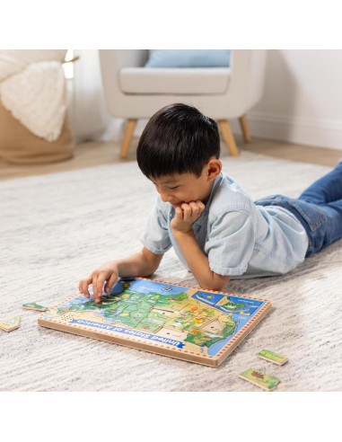Rompecabezas de Sonido Mapa EE. UU. Melissa & Doug 40 Piezas