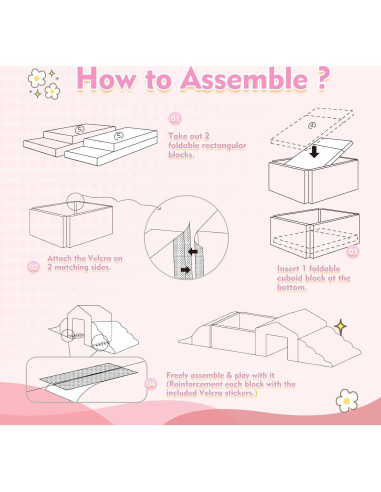 Conjunto de Escalada de Espuma LOAOL 6PCS para Niños 0-3 Años