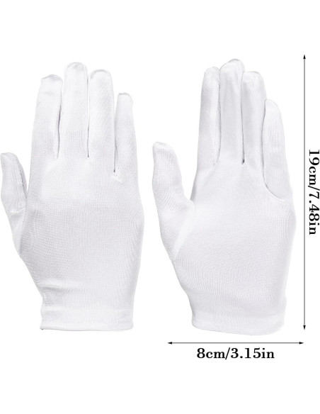 Guantes de Satén Blancos para Niñas 4-14 Años - HaiFafafaing Guantes de Satén Blancos para Niñas 4-14 Años - HaiFafafaing