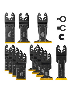Kit de 12 Cuchillas Oscilantes Titanio Gevvnss para Multiherramienta