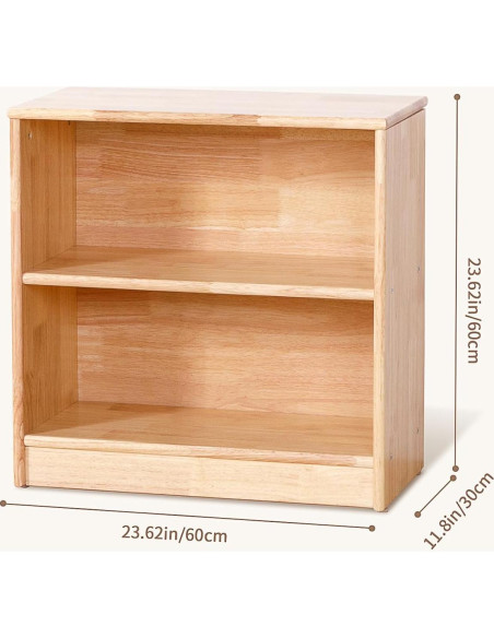Estante Montessori OOOK 60 cm Madera Caucho Almacenamiento Juguetes Estante Montessori OOOK 60 cm Madera Caucho Almacenamiento Juguetes